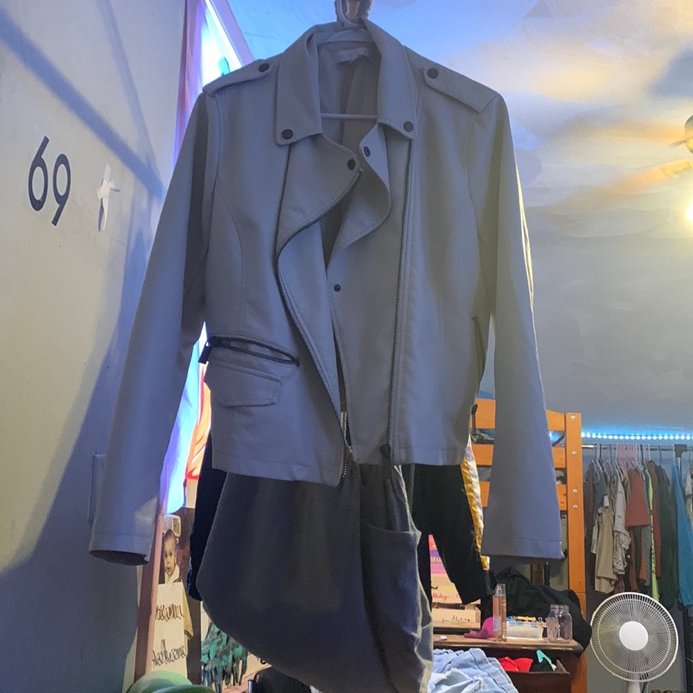 shell colored jacket it’s almost bomber jacket like
